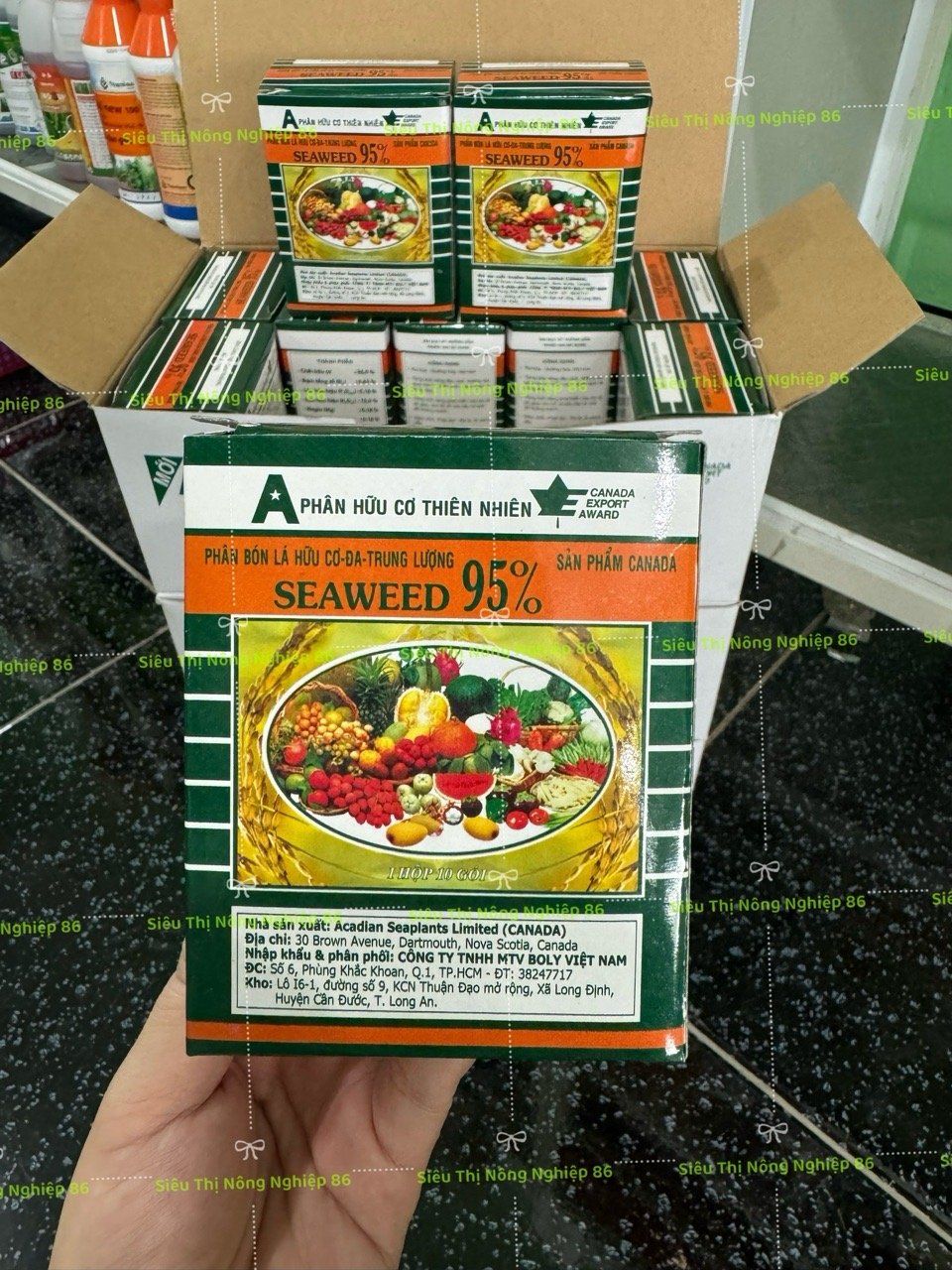  PHÂN BÓN LÁ HỮU CƠ RONG BIỂN SEAWEED (CANADA) 10G/GÓI 