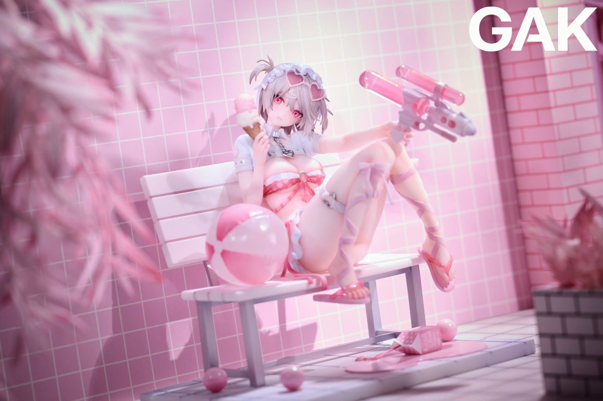  Water Gun Girl Strawberry Ribbon Original - GAK Studio 