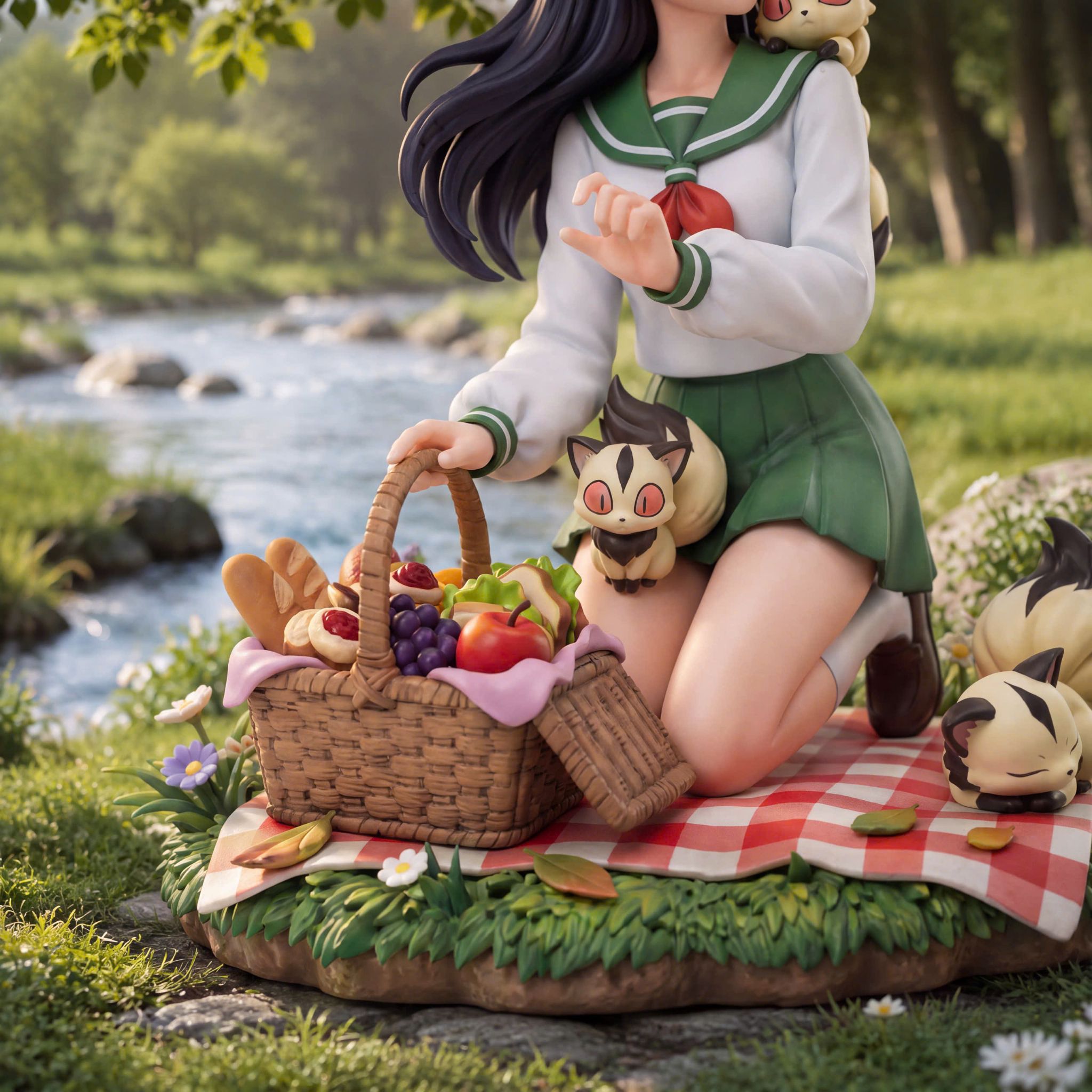  Kagome Higurashi X Kirara - InuYasha - L.S Studio 