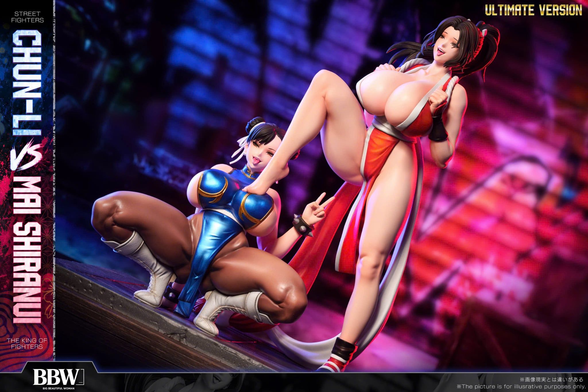  Mai Shiranui & Chunli - Street Fight - BBW Studio 