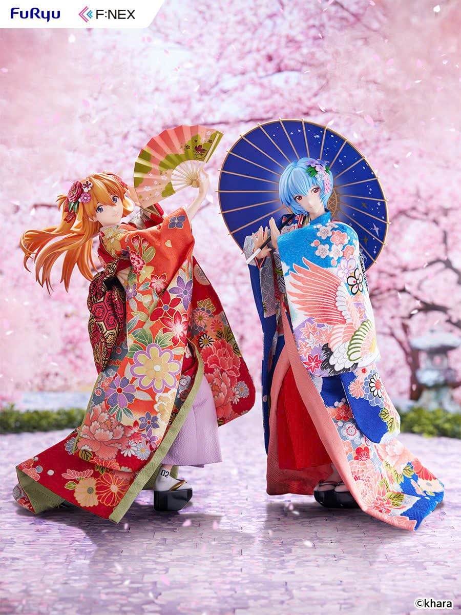  Asuka Langley Sohryu X Rei Ayanami kimino - Evangelion - FuRyu 