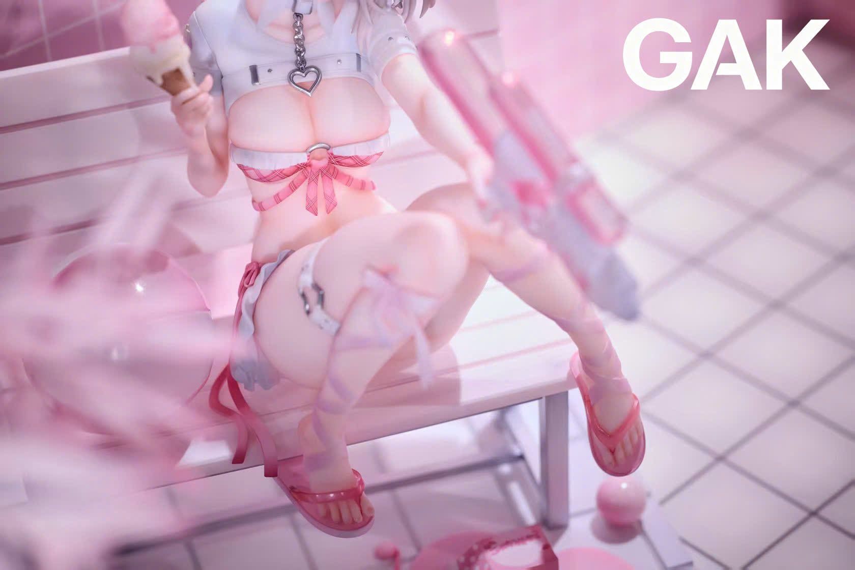  Water Gun Girl Strawberry Ribbon Original - GAK Studio 