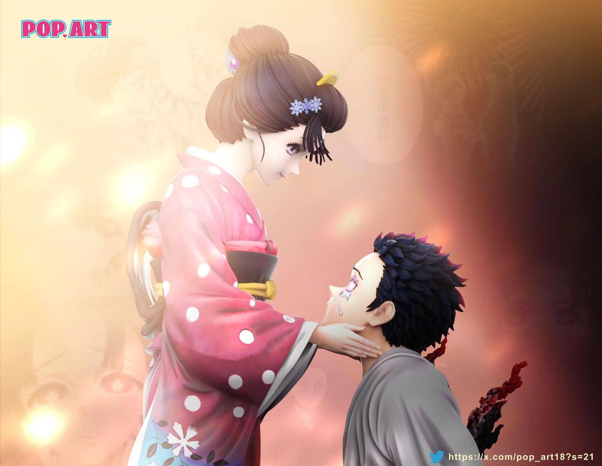  Akaza & Koyuki - Kimetsu no Yaiba - Pop Art Studio 