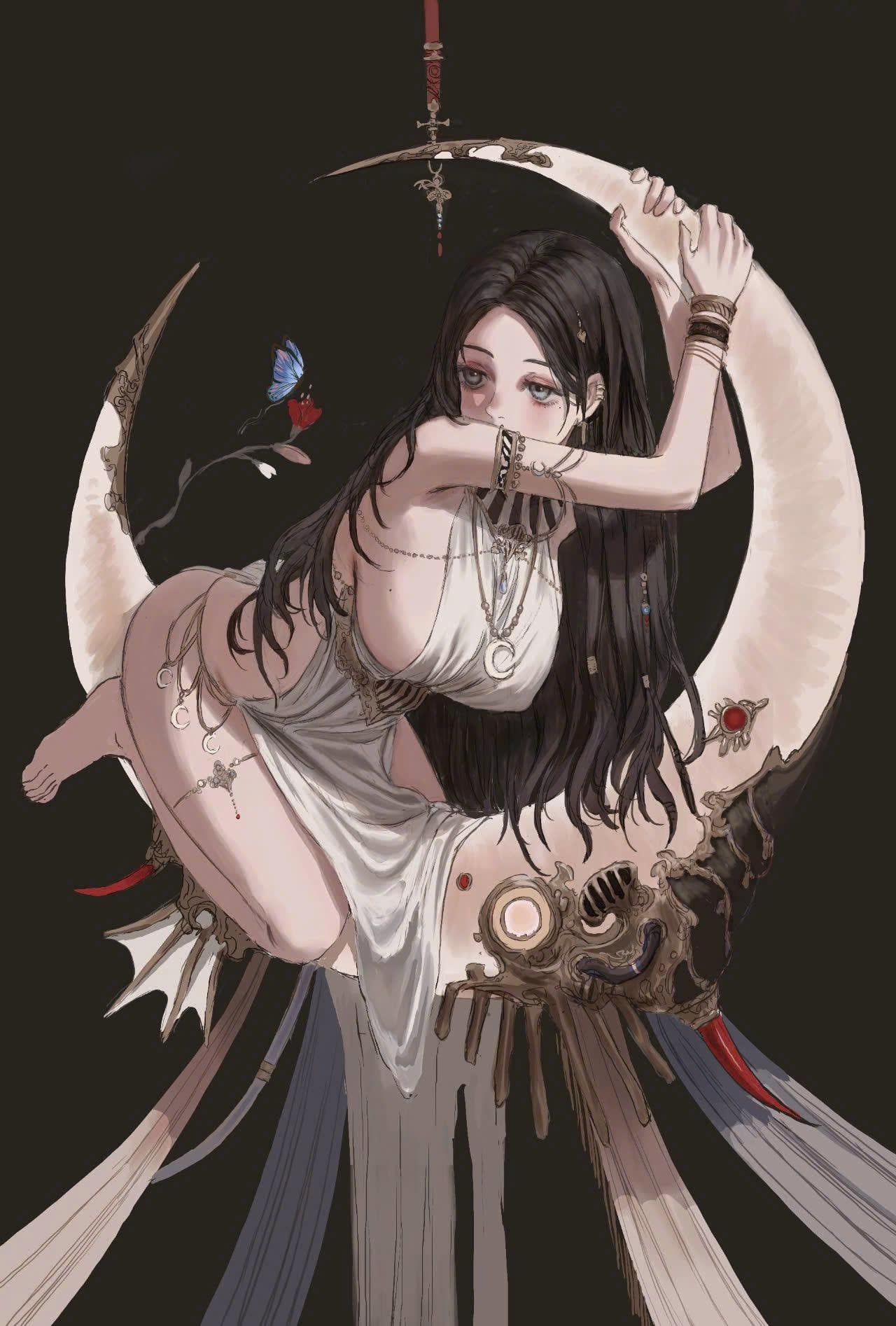  Goddess of the Moon Luna - Eclipse Feather 