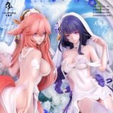  Raiden Shogun & Yae Miko - Honkai Star Rail - Hakimi Studio 