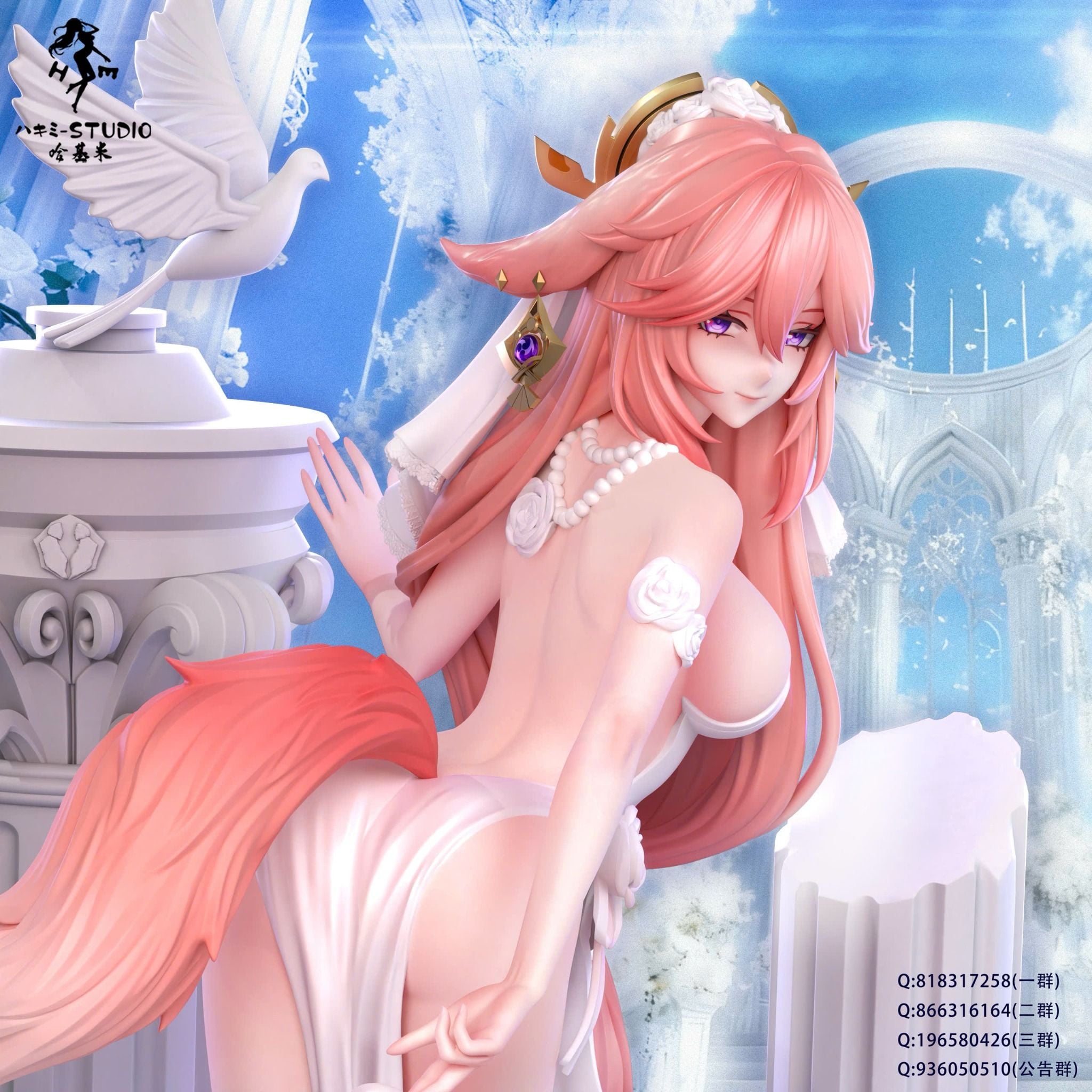  Raiden Shogun & Yae Miko - Honkai Star Rail - Hakimi Studio 