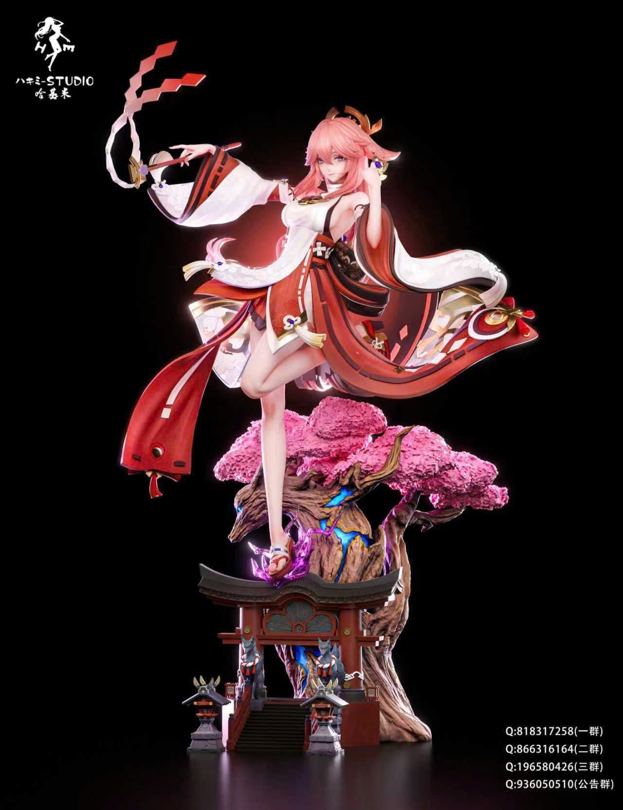  Raiden Shogun & Yae Miko - Honkai Star Rail - Hakimi Studio 