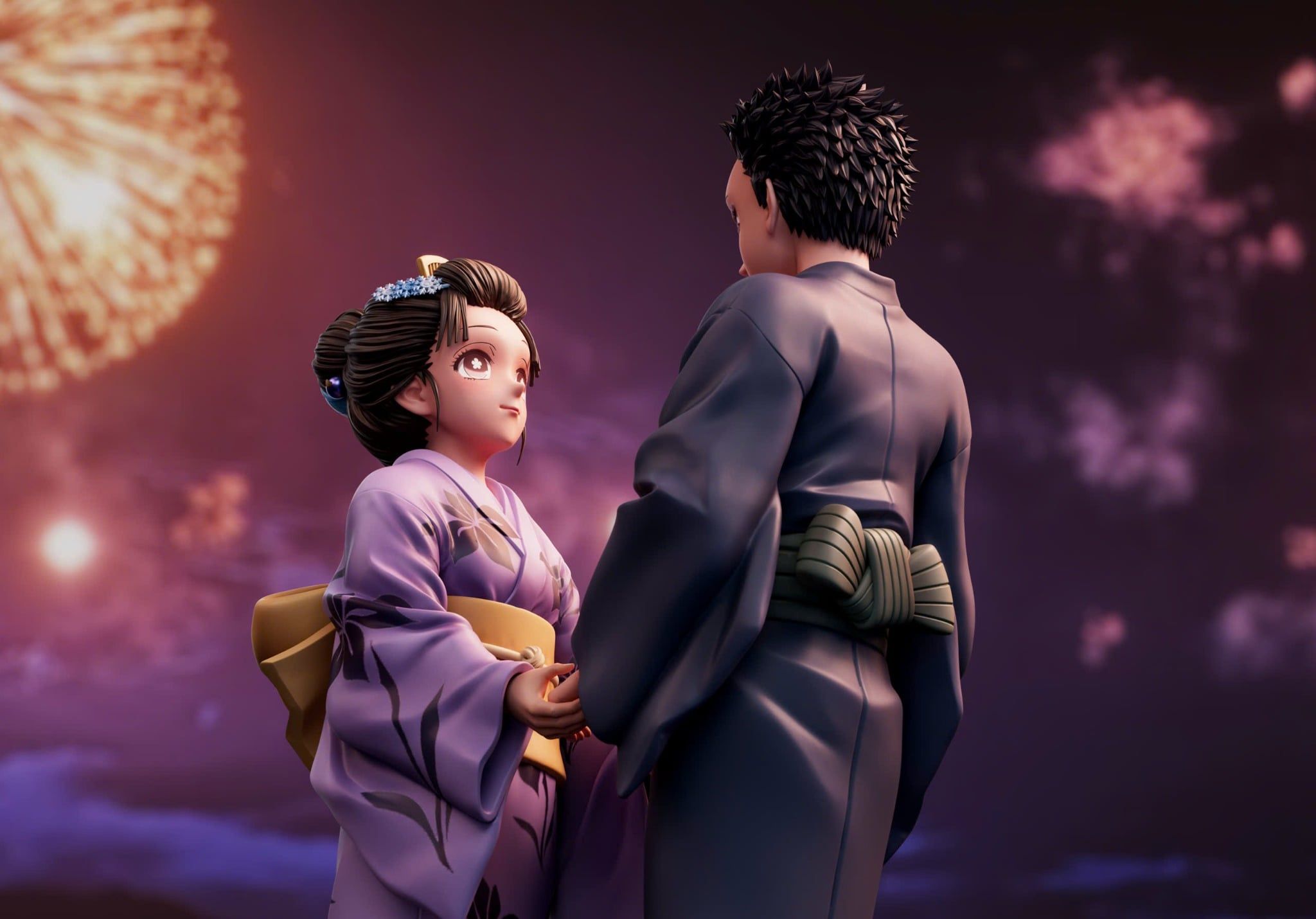  Akaza & Koyuki - Kimetsu no Yaiba - WaWa Studio 