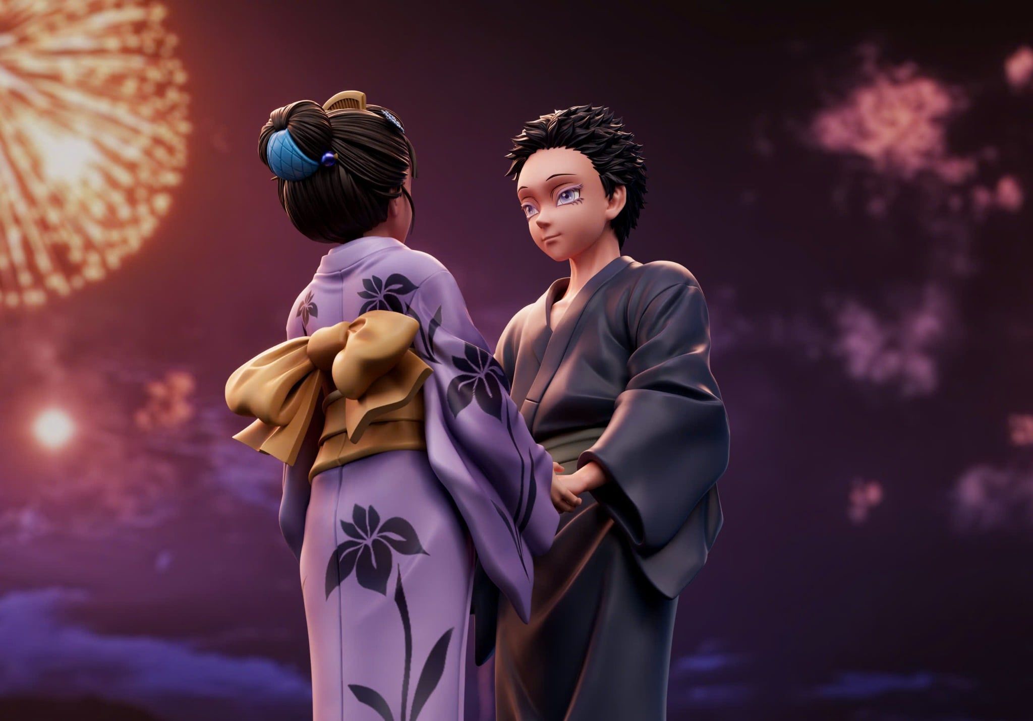  Akaza & Koyuki - Kimetsu no Yaiba - WaWa Studio 