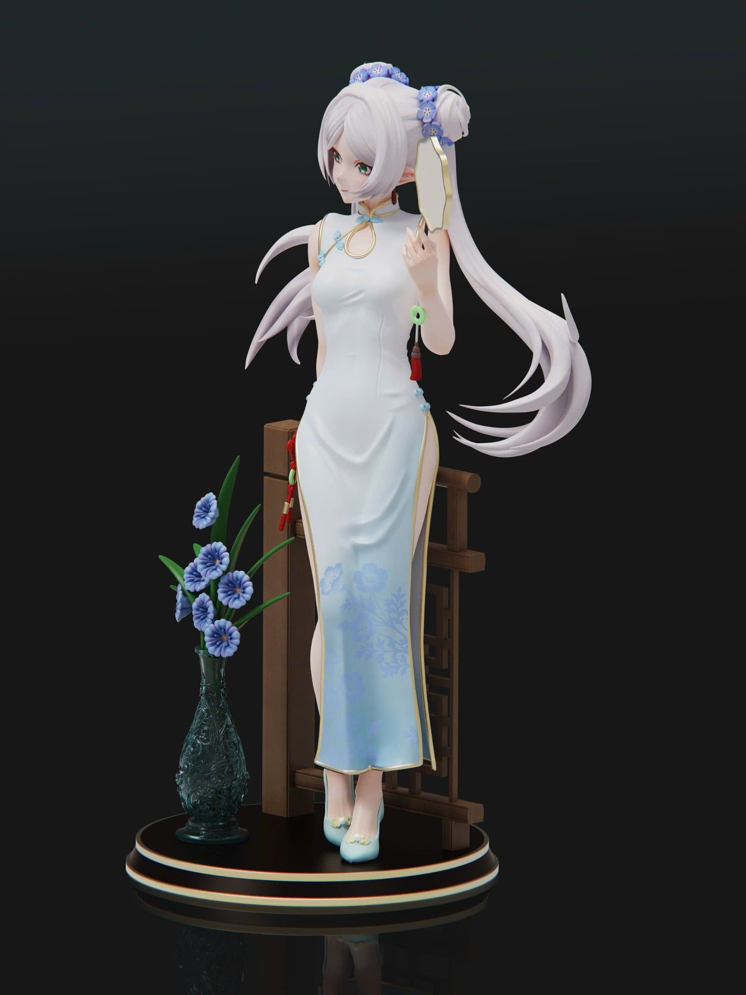  Frieren Cheongsam - Frieren: Beyond Journey's End - Liu Li Studio 