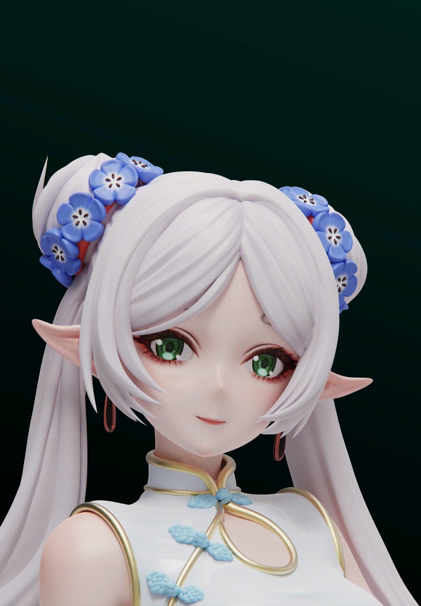  Frieren Cheongsam - Frieren: Beyond Journey's End - Liu Li Studio 