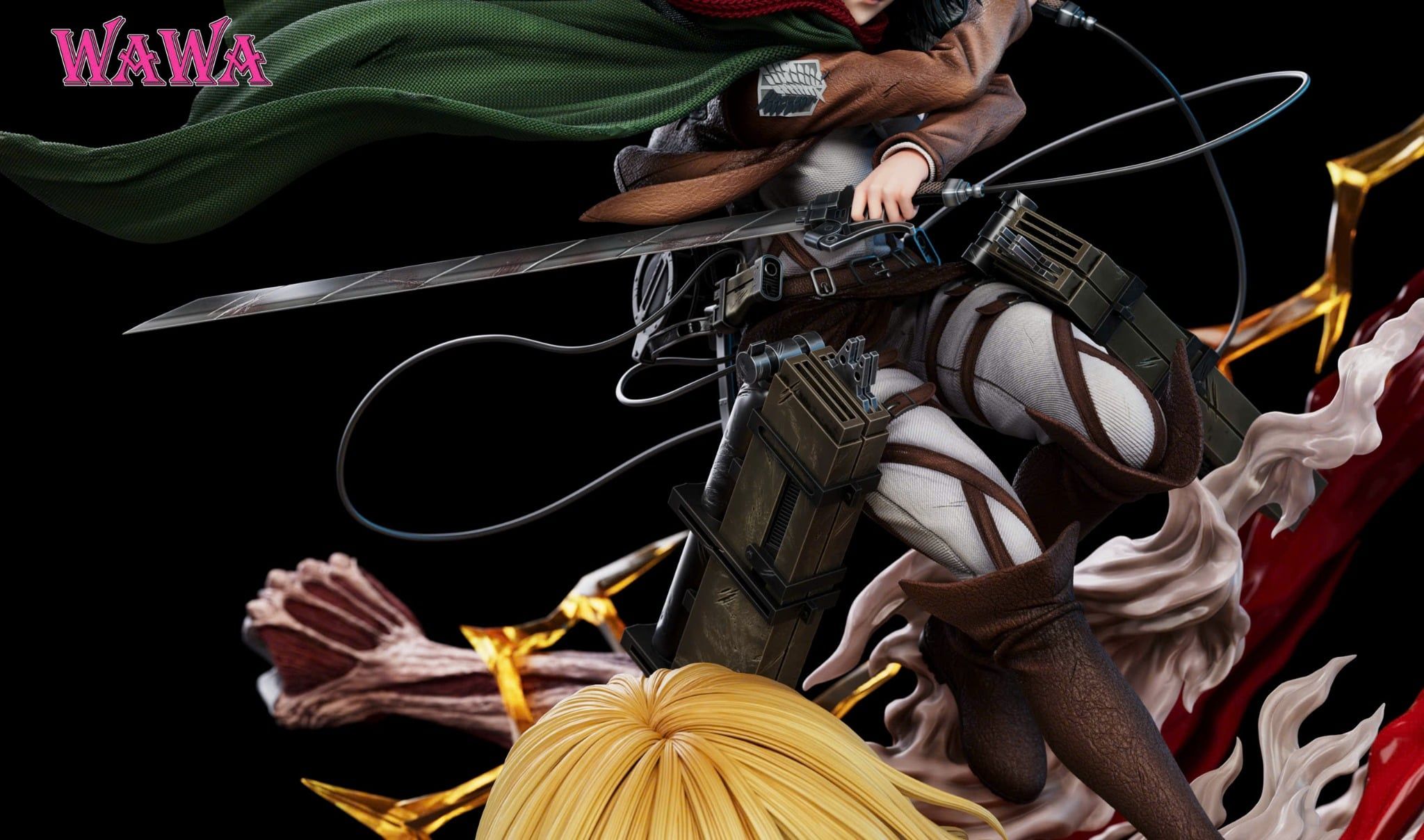  Mikasa vs Annie - Attack on Titan - WaWa Studio 