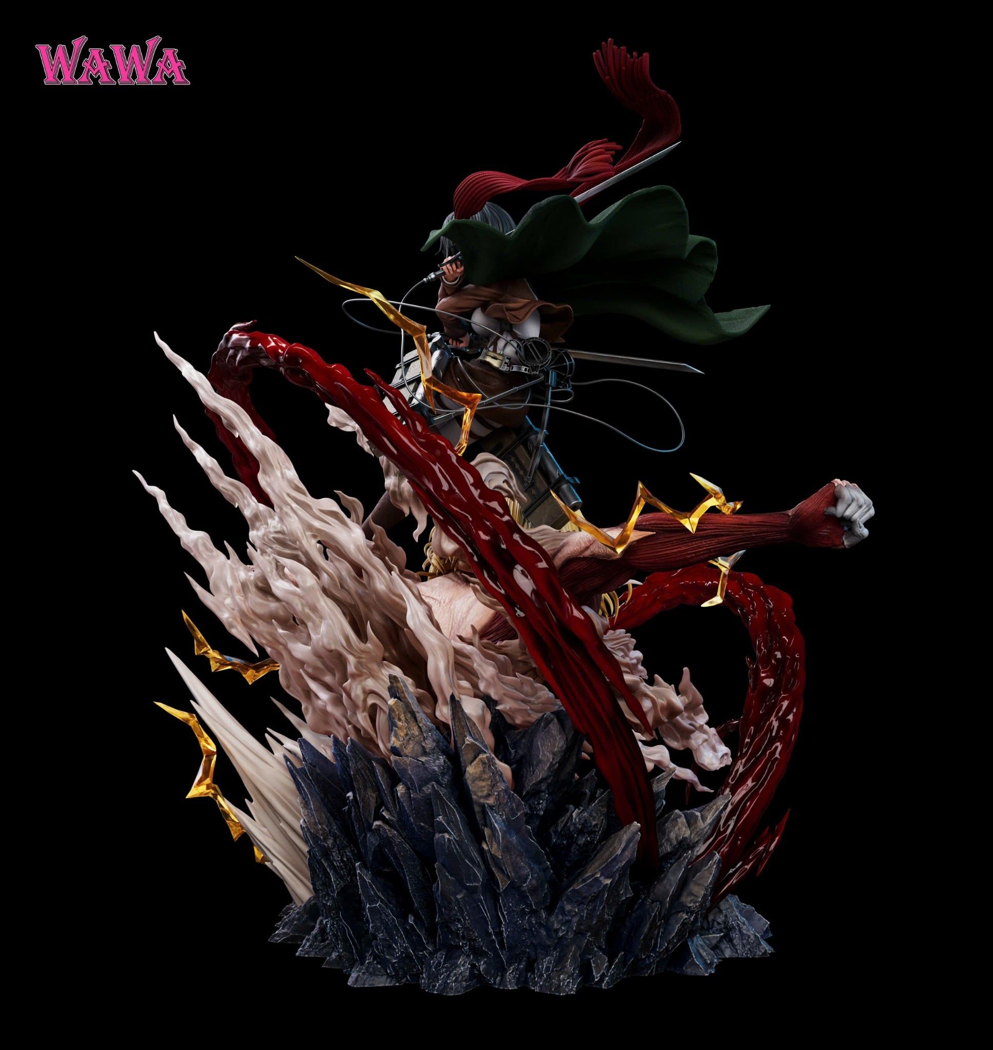  Mikasa vs Annie - Attack on Titan - WaWa Studio 