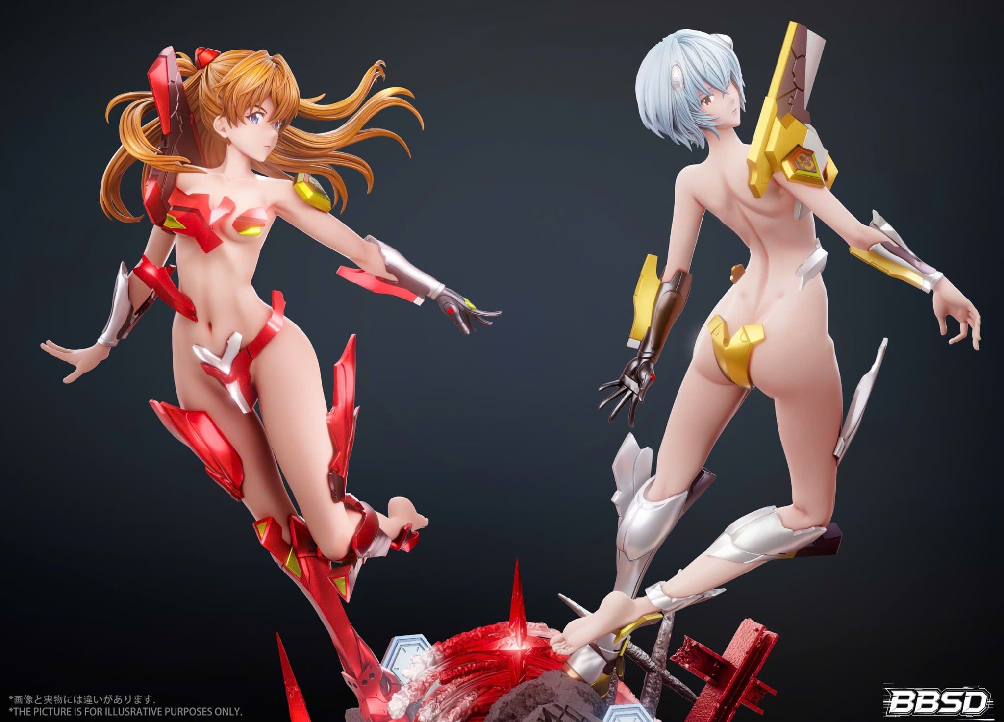  Asuka Langley Sohryu X Rei Ayanami - Evangelion - BBSD Studio 
