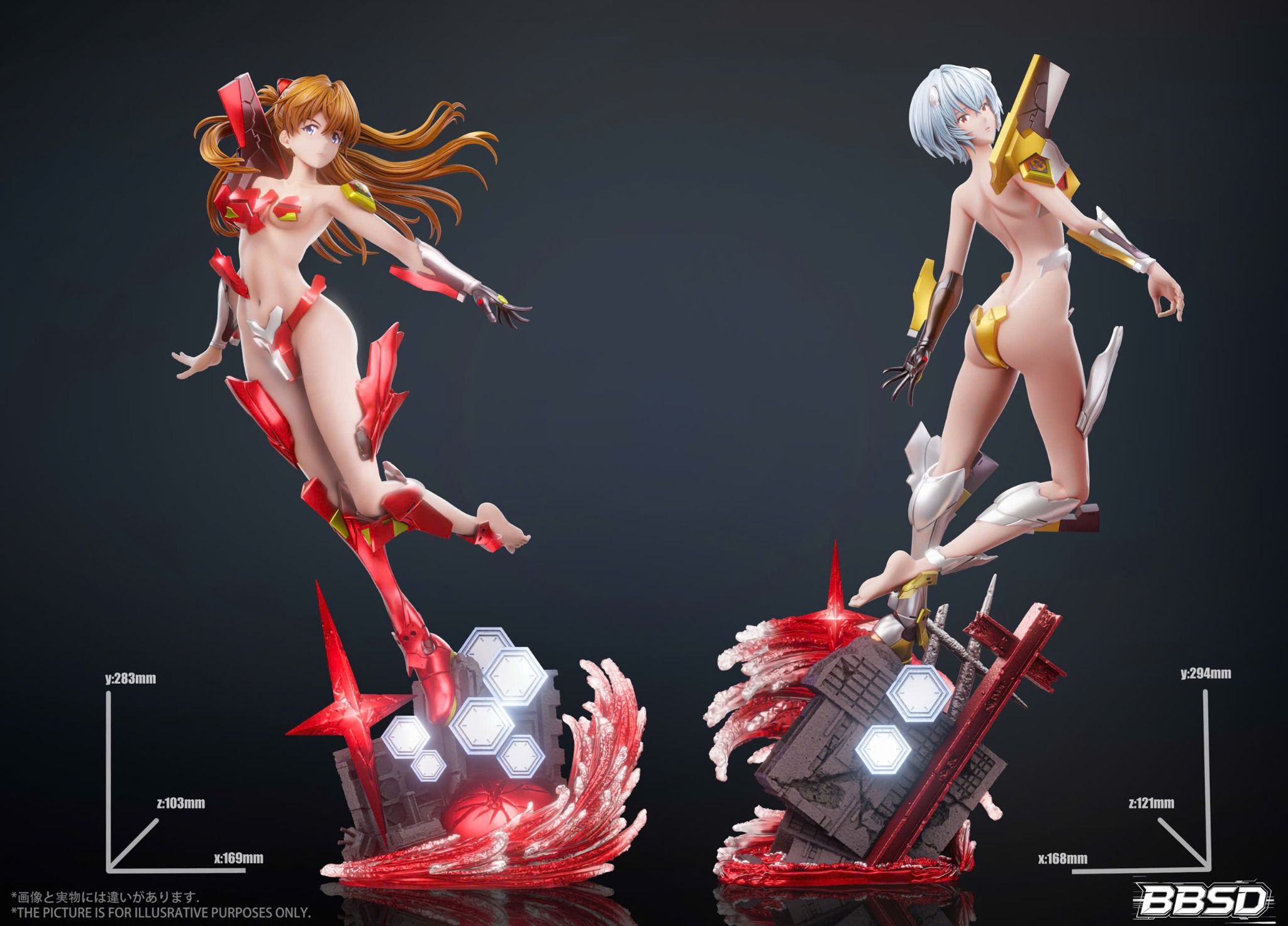  Asuka Langley Sohryu X Rei Ayanami - Evangelion - BBSD Studio 