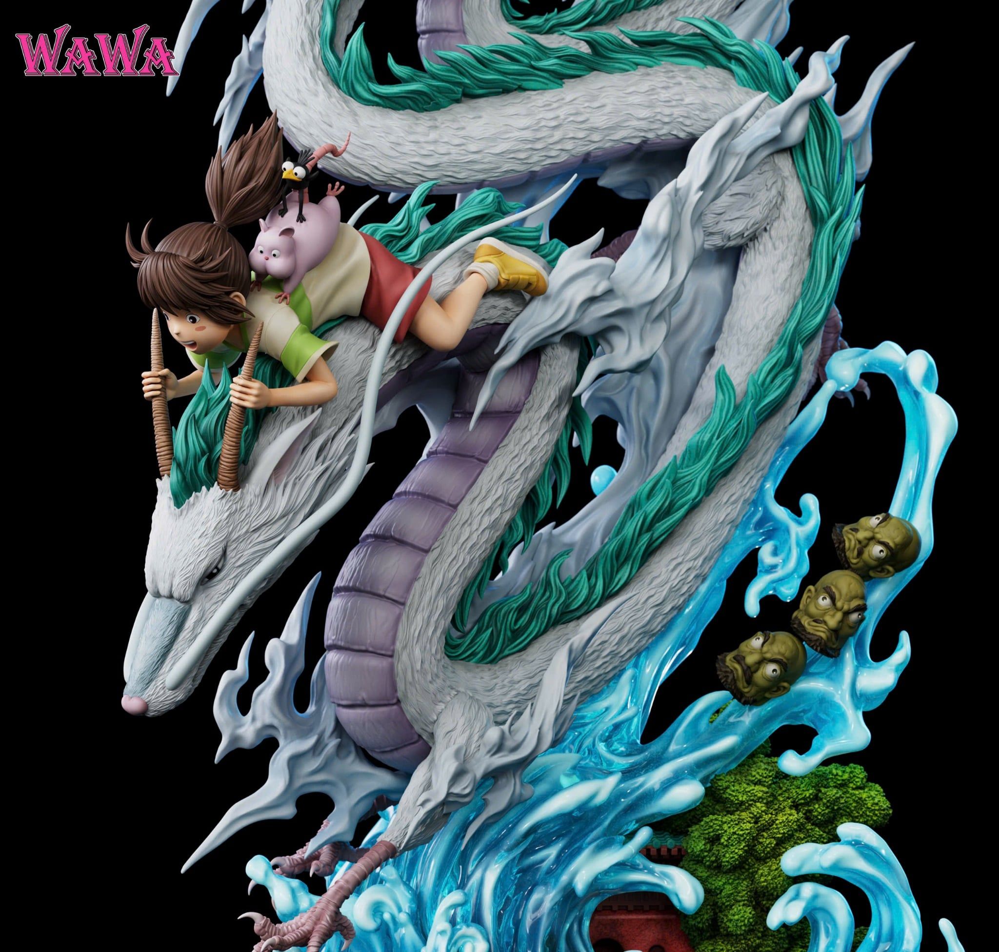  Chihiro Ogino & Haku - Spirited Away - WaWa Studio 
