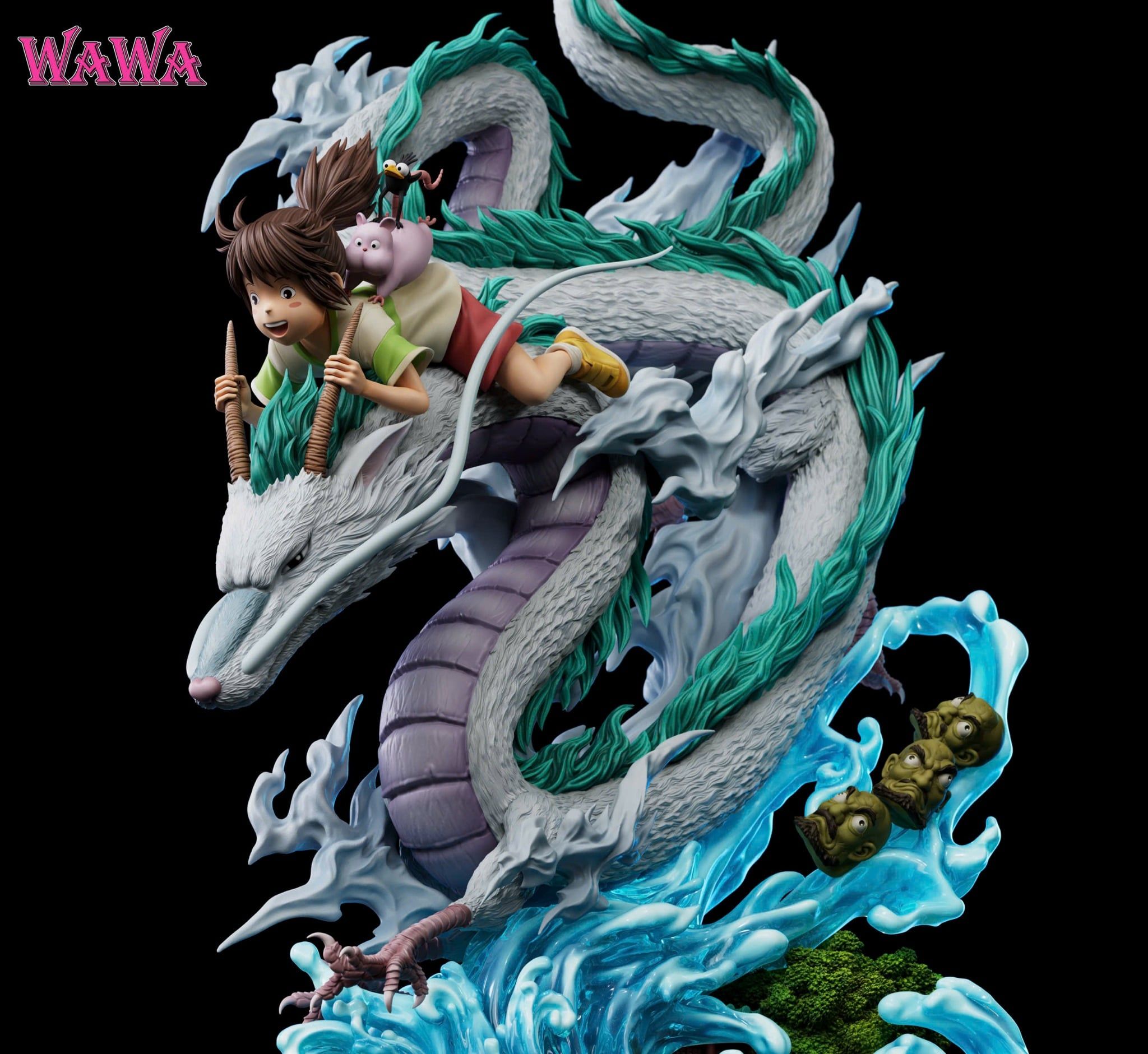  Chihiro Ogino & Haku - Spirited Away - WaWa Studio 