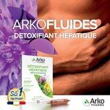  Nước uống giải độc gan Pháp Arkopharma giúp thải độc gan detox gan - TPBVSK Arkofluides Detoxifiant Hepatiqua (20 ống) 
