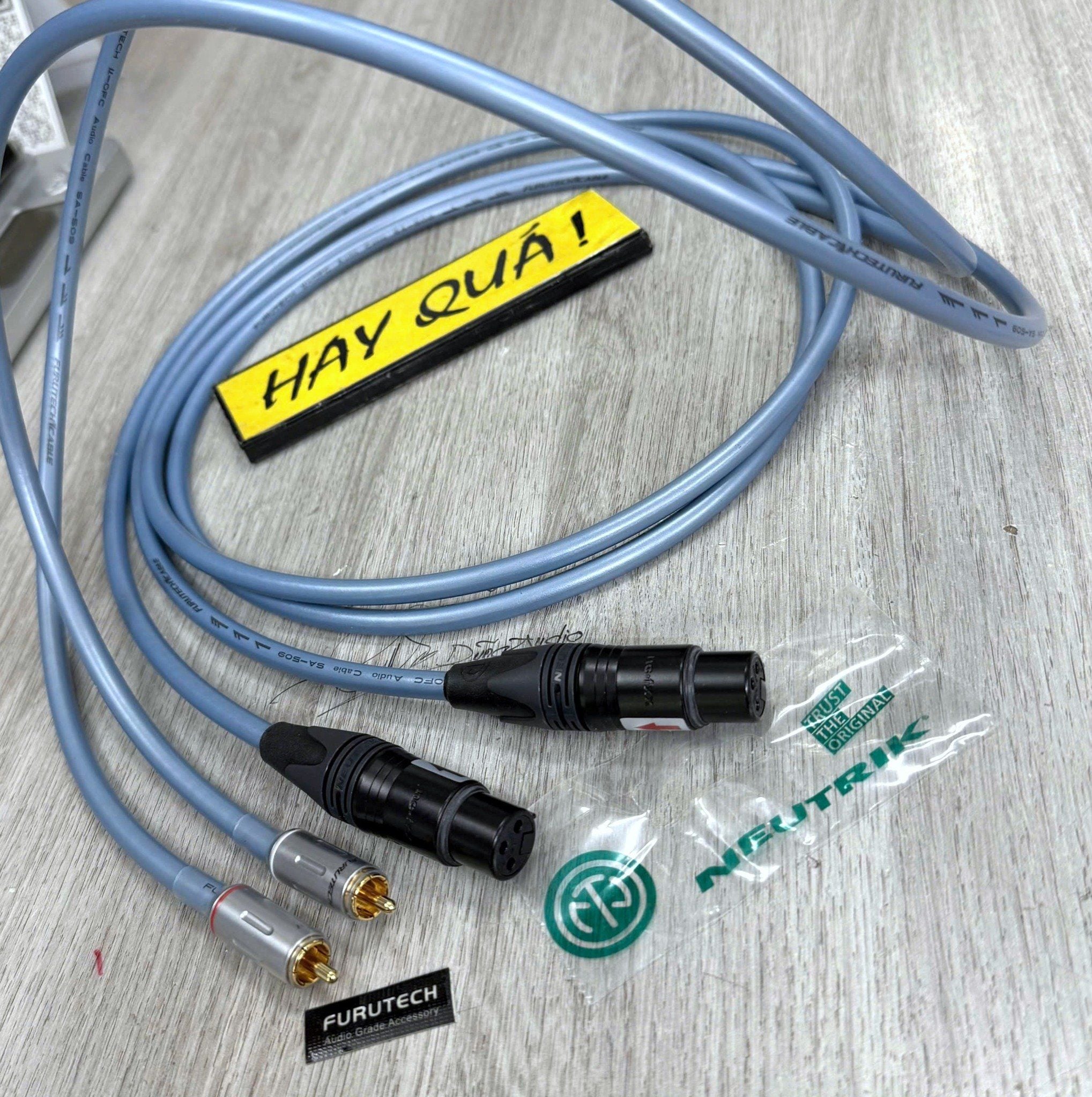 T2-08C​2 Dây tín hiệu Furutech SA-509 - Hoàn thiện jack RCA FP-162 (G) và XLR Neutrik
