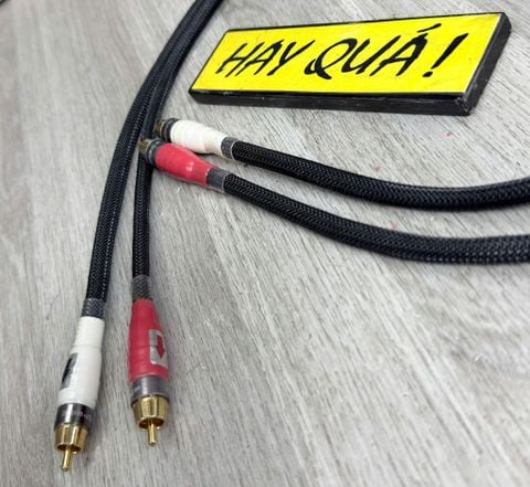  T11-05B Dây tín hiệu RCA Au - Gemany Lõi Solid Đồng Mạ Vàng - Thi công by DũngAudio 