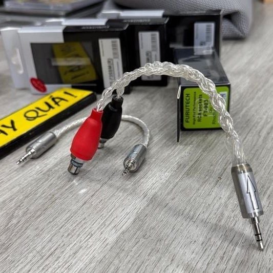 T6-20B​ Adaptor 3.5mm - 2 RCA Female - Bạc nguyên chất 99,999% 7N - Jack Furutech
