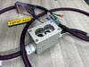 T14-01C Mặt đế nhôm ổ cắm điện anode dày 40mm có rãnh bọng