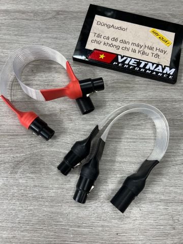  T6-21E3 Adaptor - 1 jack XLR Neutrik đực ra 2 jack XLR Neutrik cái 