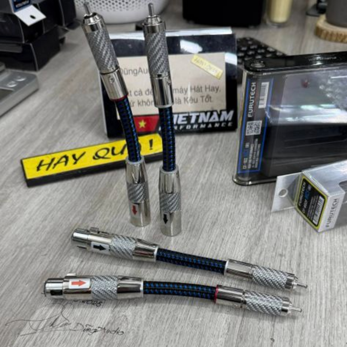 T6-23D3​ Furutech Adaptor NCF Loại Cao Cấp Nhất - Female / Male XLR - Male RCA - Dây Furutech DAS4.1