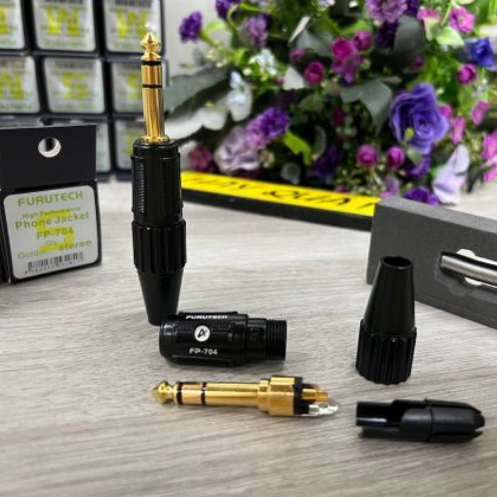 T1-09H Jack Furutech FP-704 (G) 6.3mm Stereo - FP-703 (G) 6.3mm Mono