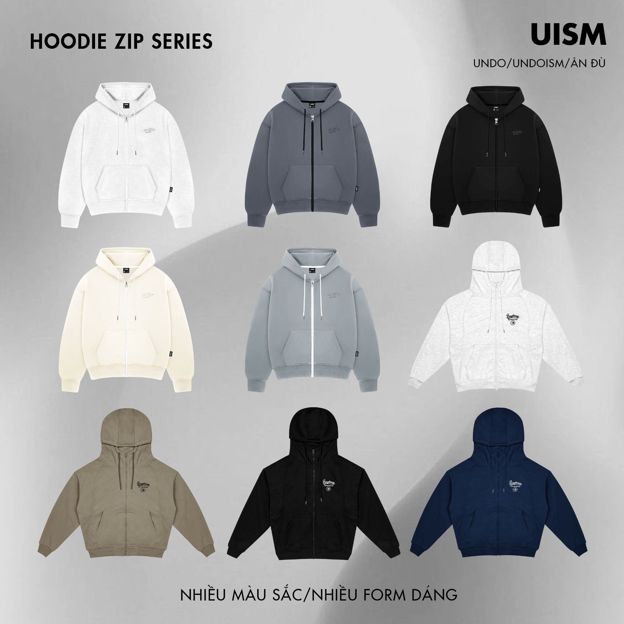 UNDO® Silent Sweet Hoodie Zip/5 Colors