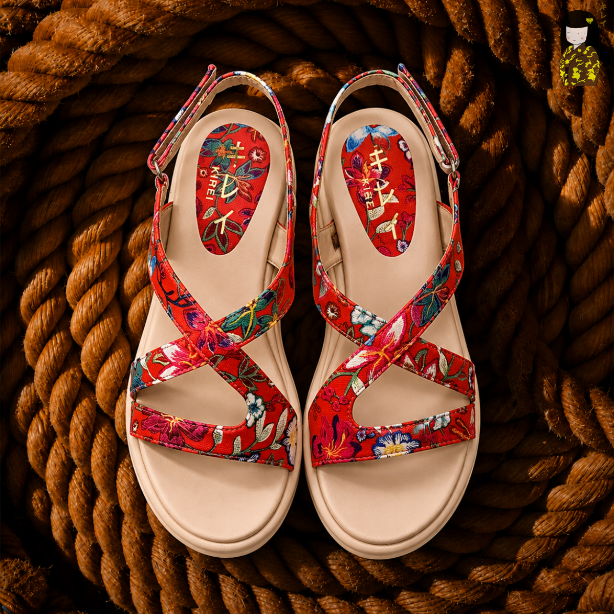  Kirei Biteki - Office Wedge Sandal HH06 Red 