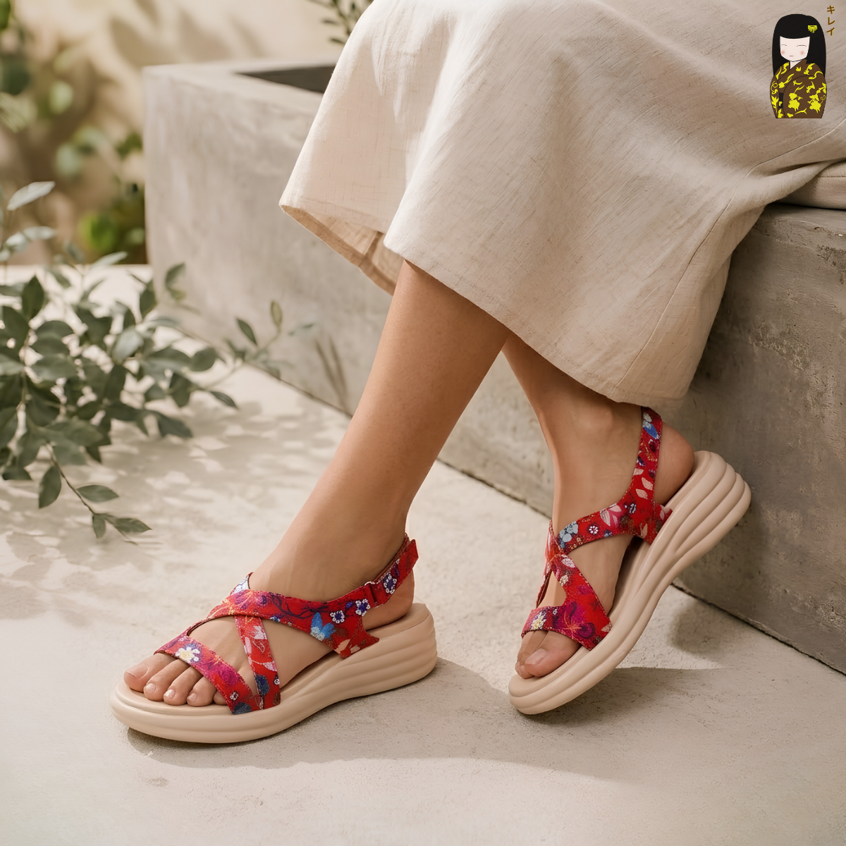  Kirei Biteki - Office Wedge Sandal HH06 Red 