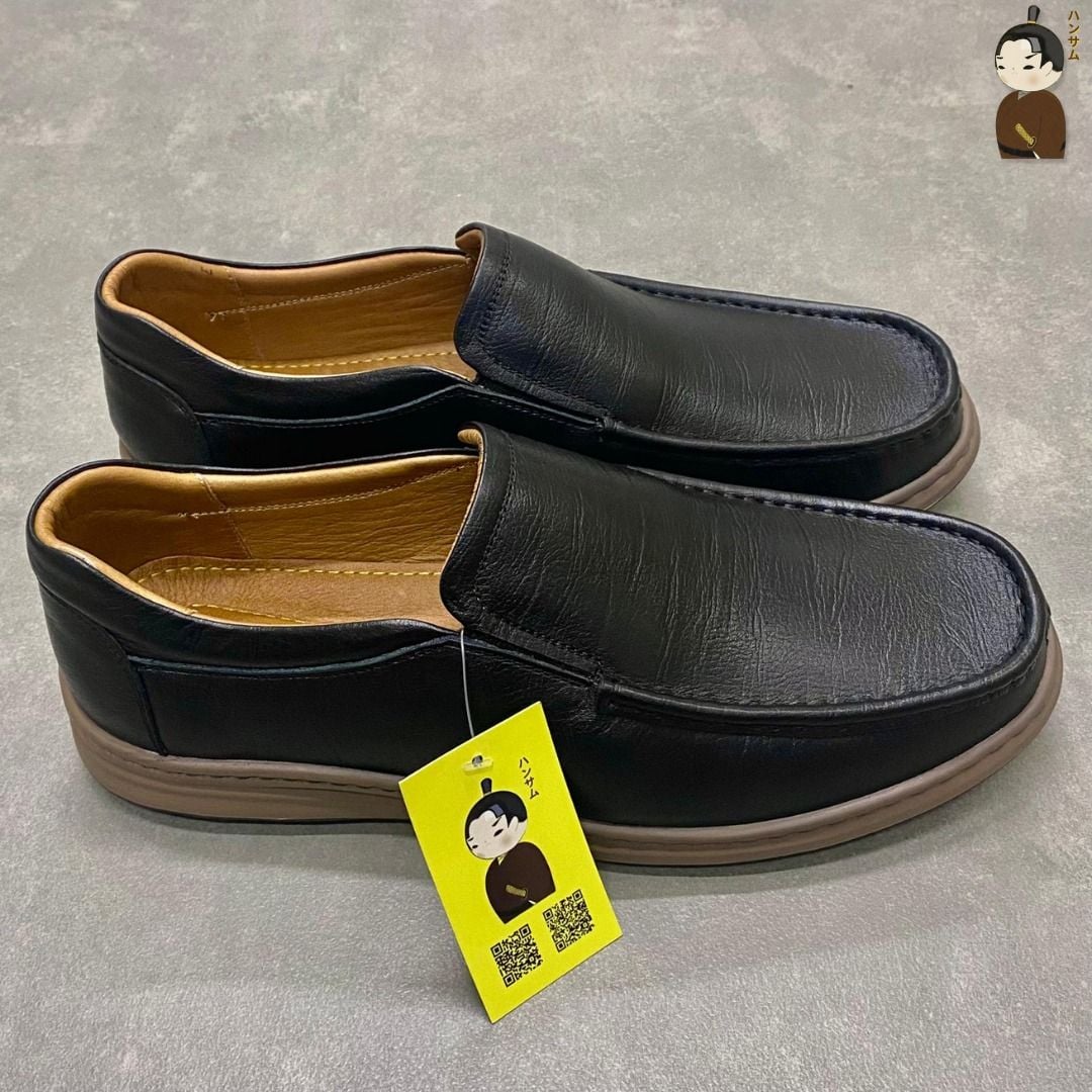  Giày Loafer Nam Công Sở Hansamu Zen DGD03 Đen - Da Bò, Đế Phylon Siêu Nhẹ 