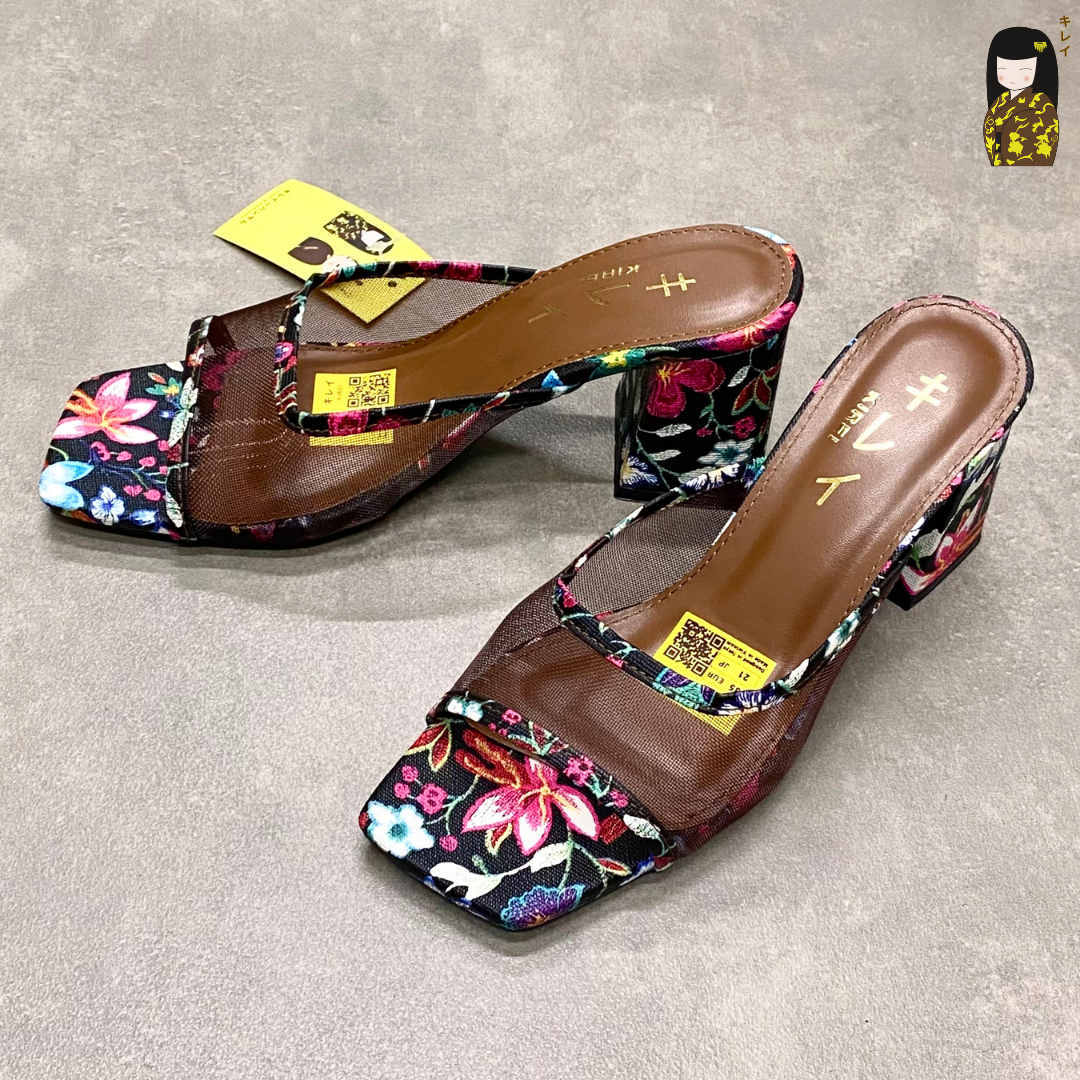  Kirei Biteki - Office Block Heel HH12 Black 