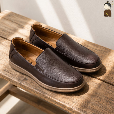 Giày lười Nam Hansamu Zen DGD04 màu Nâu - Loafer công sở