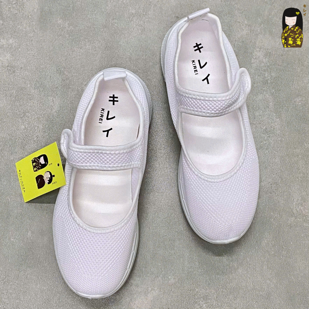  Giày búp bê nữ Kirei Nintai BG02 màu Trắng- Slip On nữ đi bộ 