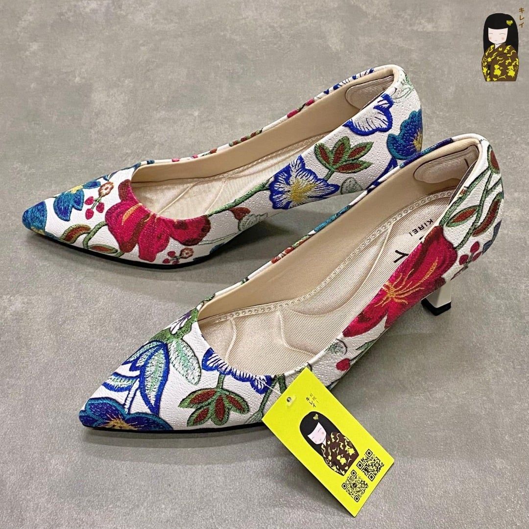  Giày cao gót nữ Kirei Biteki CP02 màu Trắng - Kitten heel công sở 