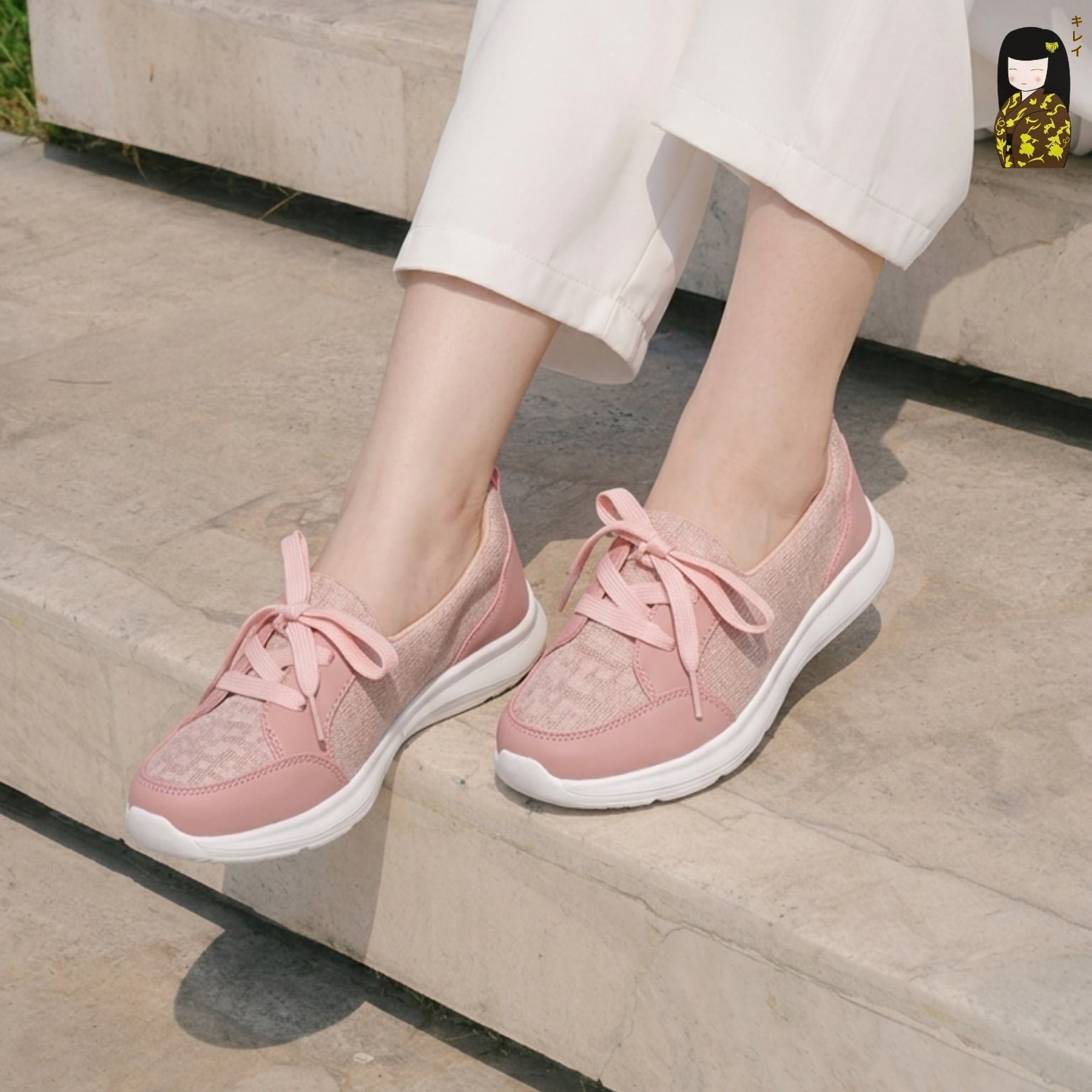  Giày đi bộ nữ Kirei Hime BG07 màu Hồng 