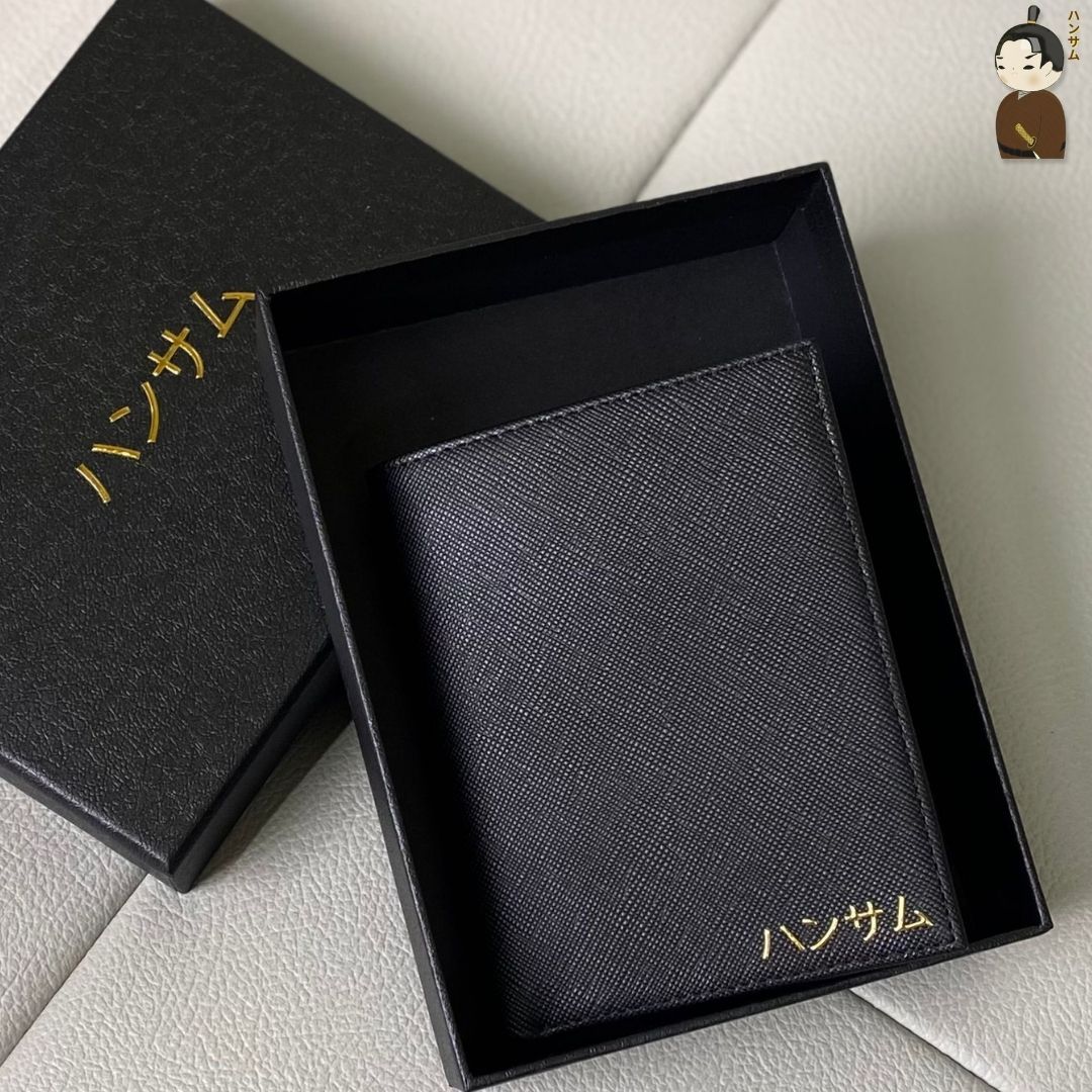  Hansamu En - Billfold Wallet DIA1 Black 