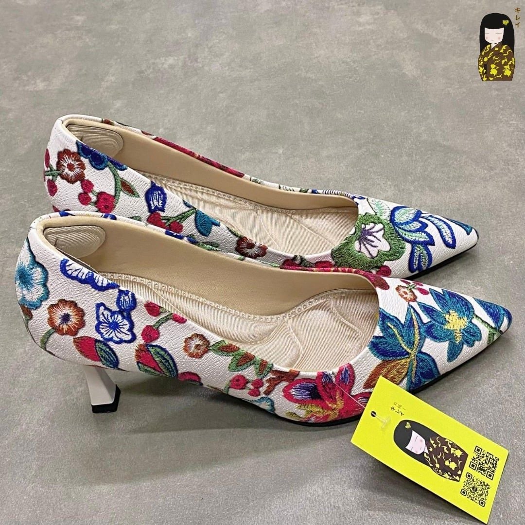  Giày cao gót nữ Kirei Biteki CP02 màu Trắng - Kitten heel công sở 