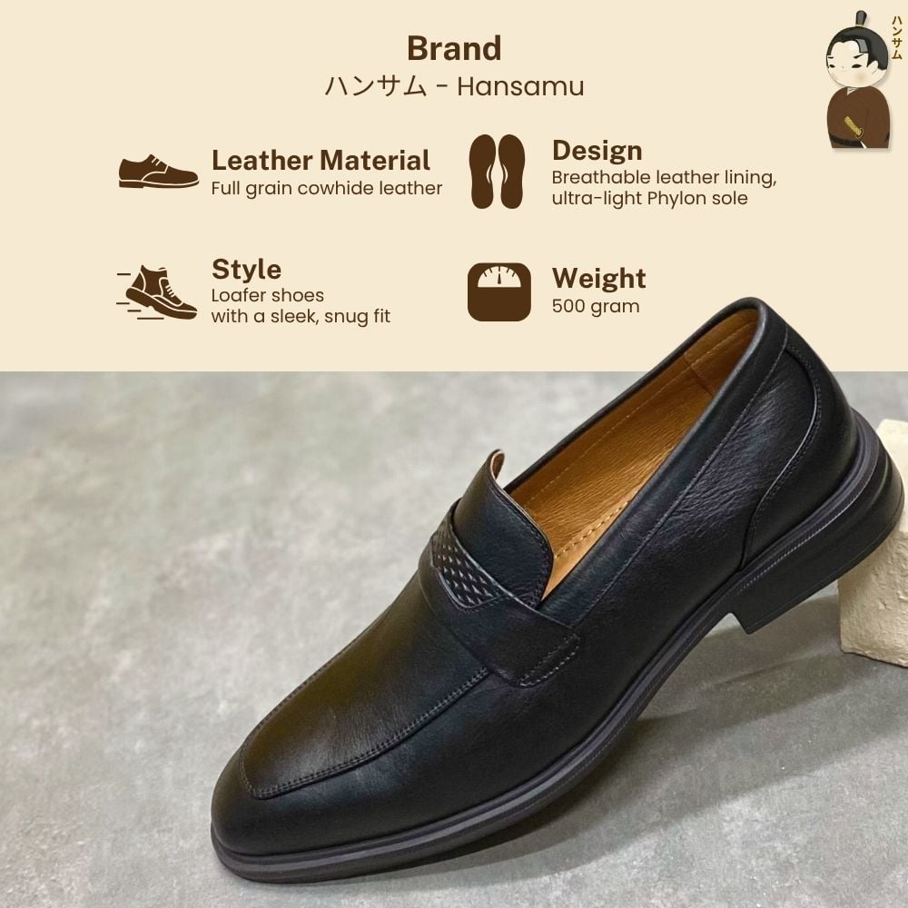  Hansamu Zen - Office Loafers DGD20 Black 