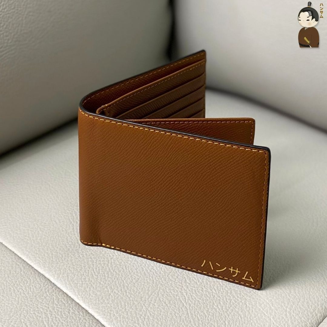  Hansamu En - Billfold Wallet DIA2 Brown 