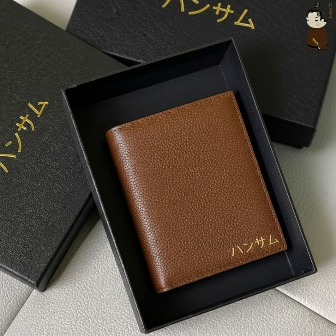  Hansamu En - Billfold Wallet DIA1 Brown 