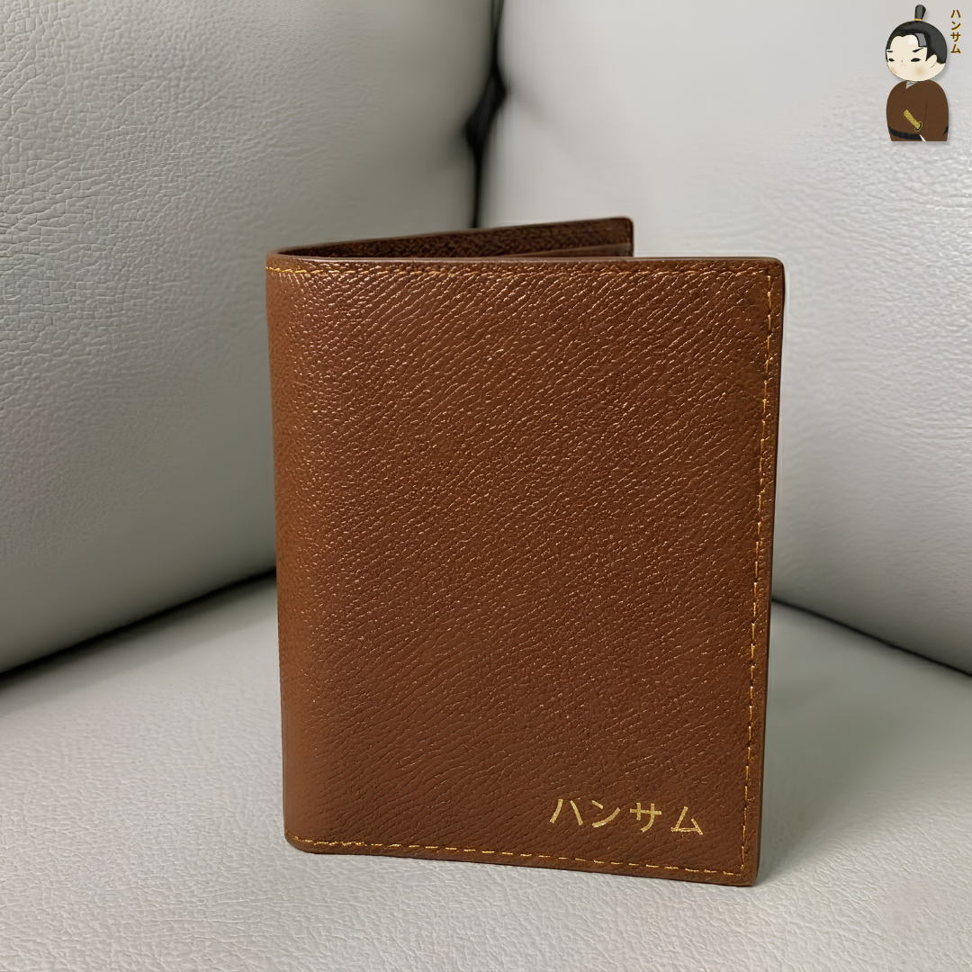  Hansamu En - Billfold Wallet DIA01 Brown 
