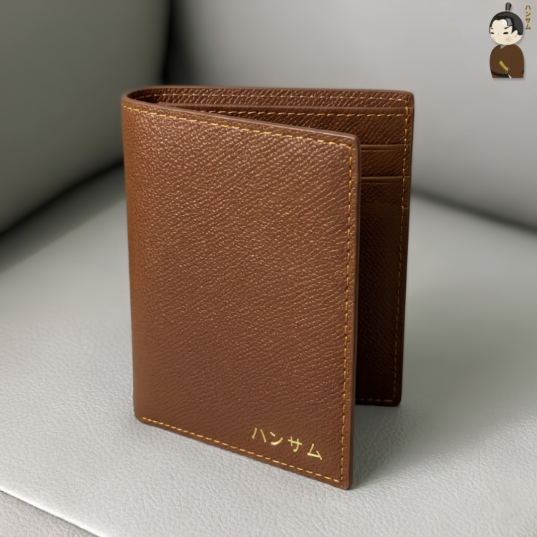  Hansamu En - Billfold Wallet DIA01 Brown 