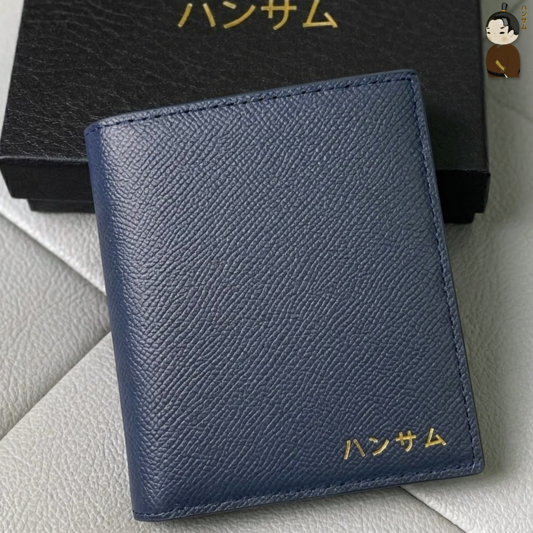  Hansamu En - Billfold Wallet DIA01 Navy 