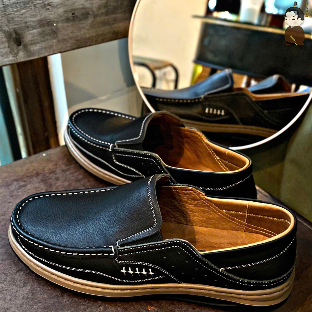  Giày lười Nam Hansamu Zen DGD05 màu Đen - Loafer công sở 