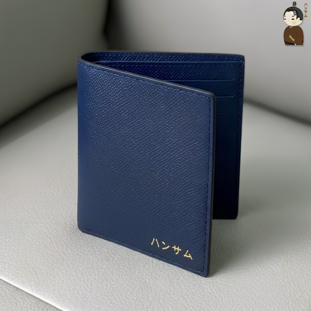  Hansamu En - Billfold Wallet DIA01 Navy 