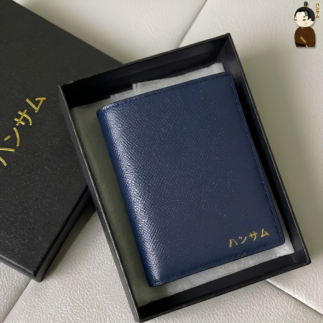  Hansamu En - Billfold Wallet DIA01 Navy 