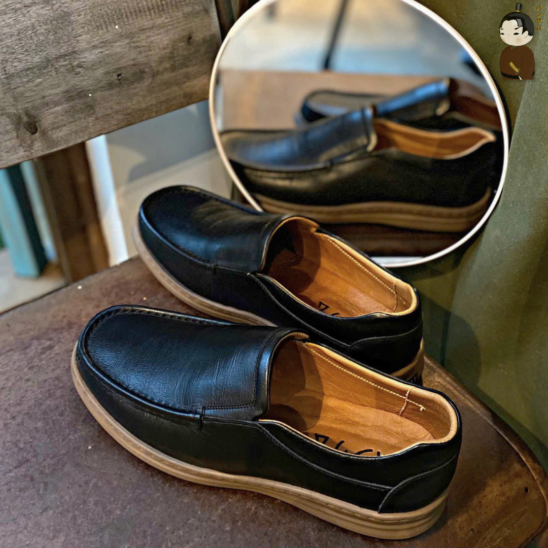  Giày Loafer Nam Công Sở Hansamu Zen DGD03 Đen - Da Bò, Đế Phylon Siêu Nhẹ 